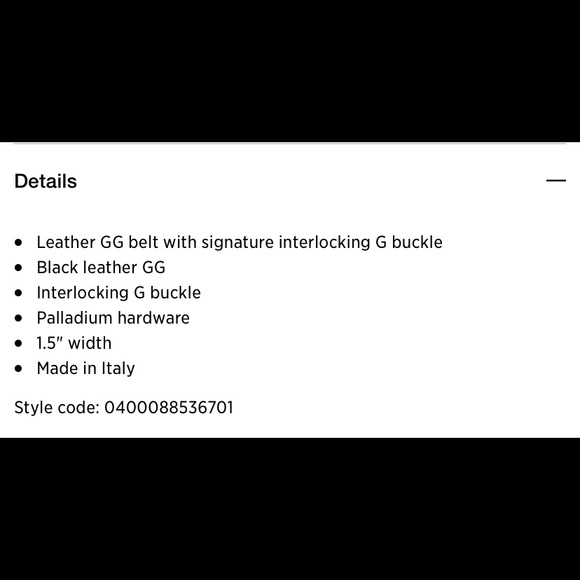 PALLADIUM GUCCI MENS BELT (used) - Picture 5 of 7